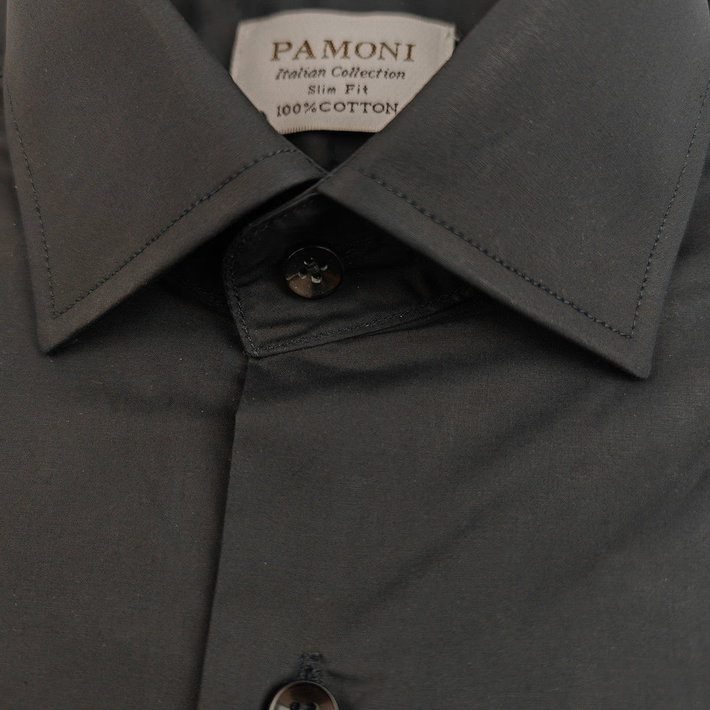 Plain Black Slim Fit Shirt
